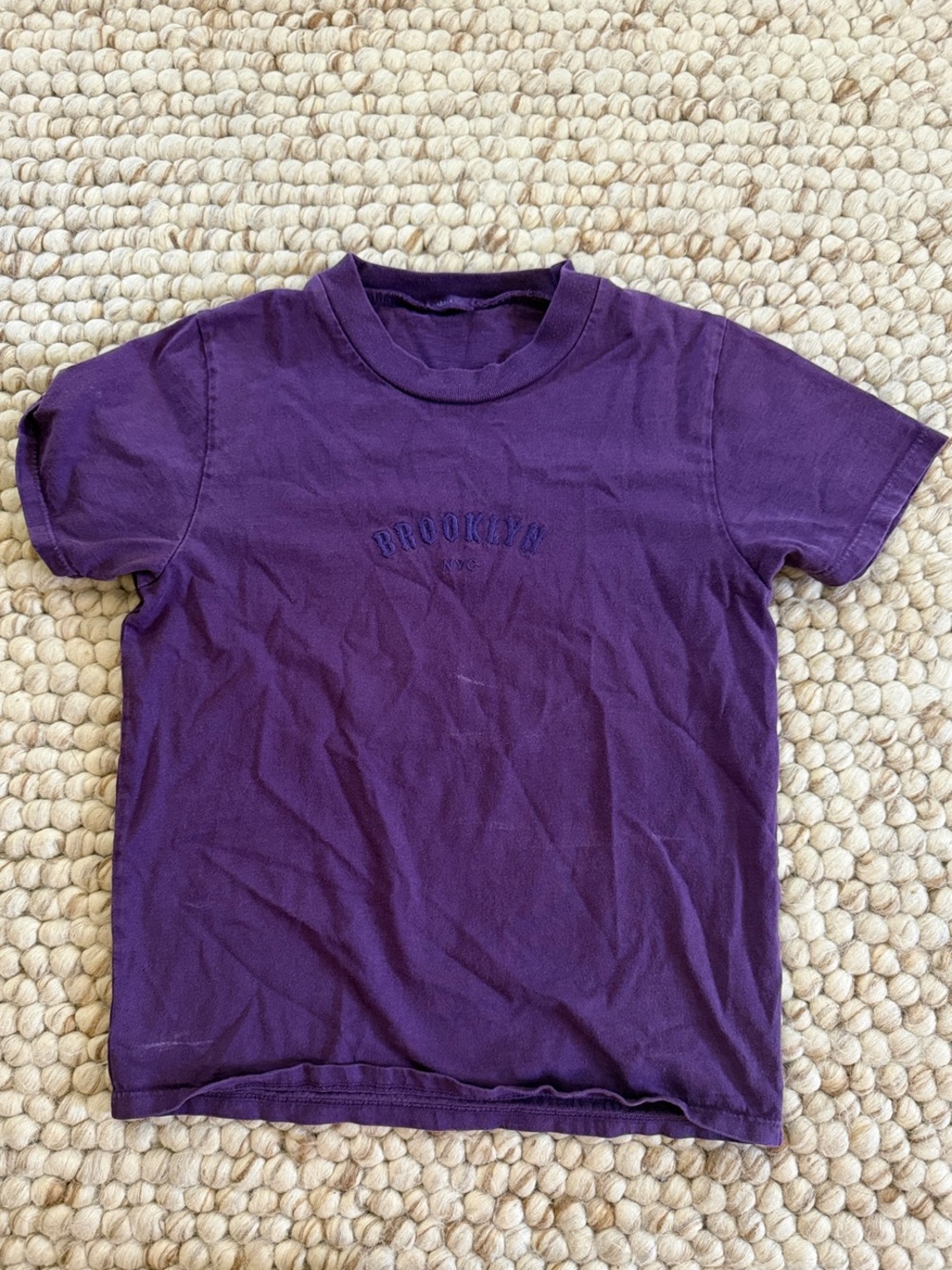 Brandy Melville Purple 'Brooklyn' Graphic Tee